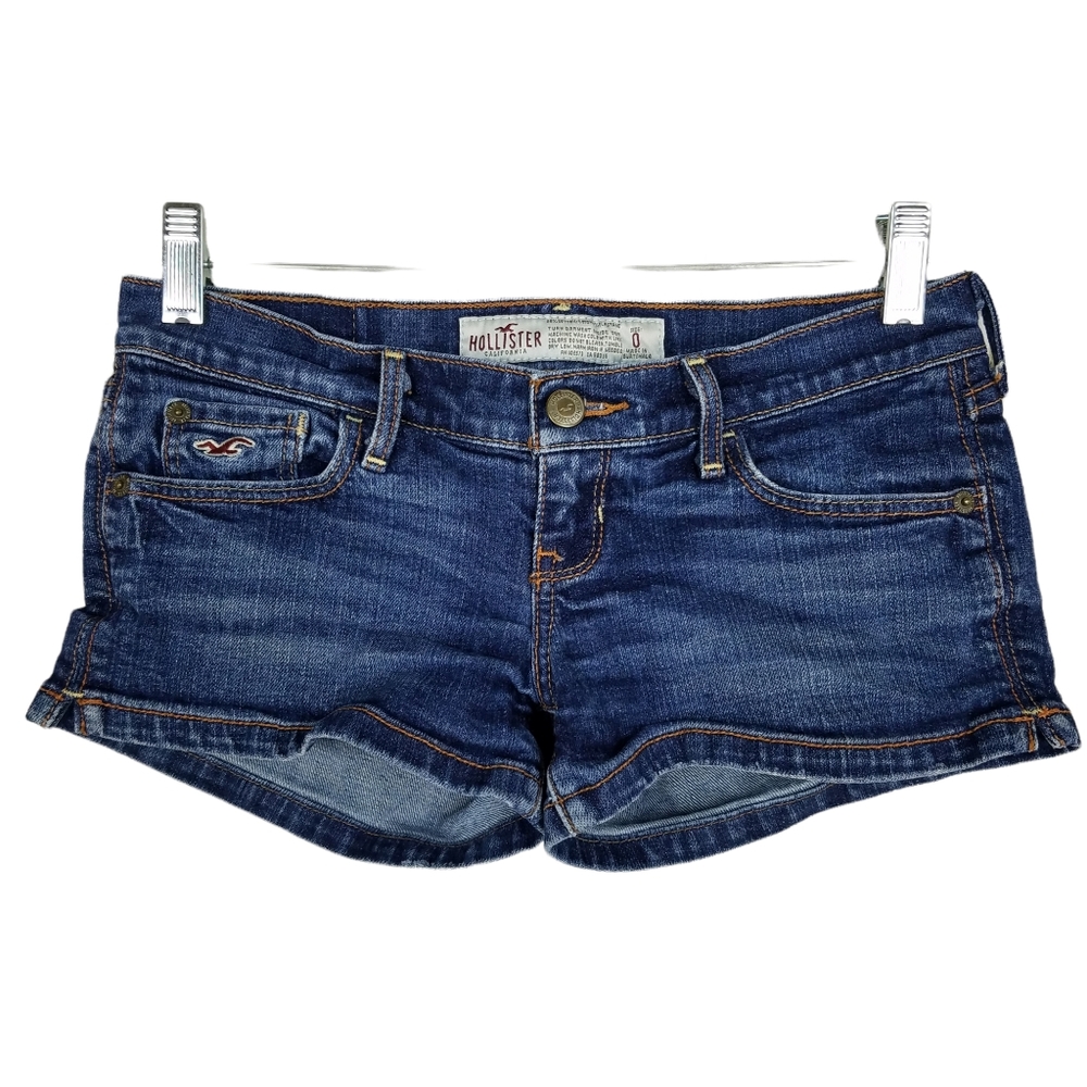 Y2K Hollister Jean Shorts Super Low Waist Size 0